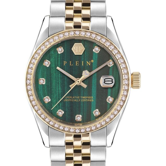 Philipp Plein Womens Date Two Tone Diamond Watch - Picture 1 of 4